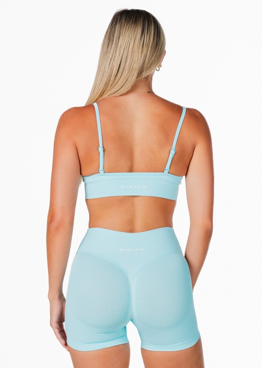 Cross Over Crop - Ocean Blue - Kikiva Collection