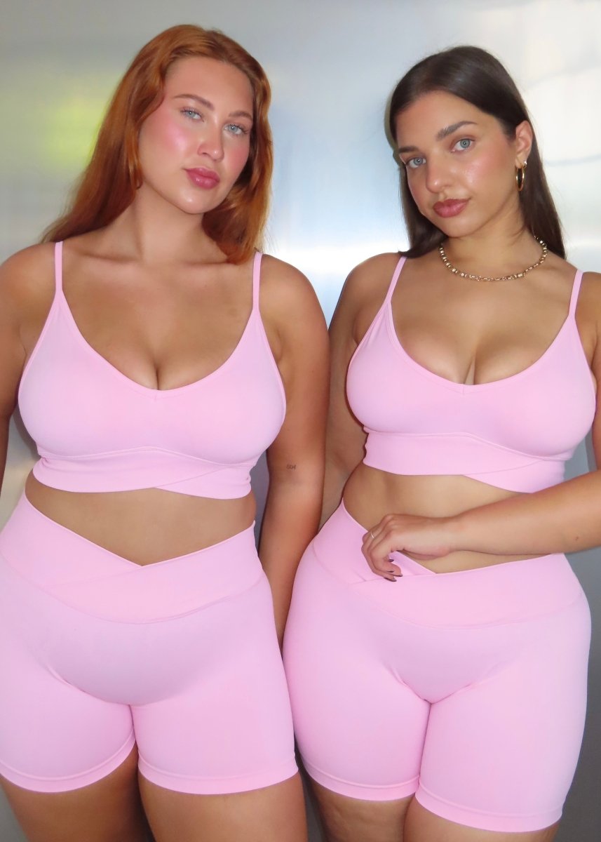 Cross Over Crop - Pretty Pink - Kikiva Collection