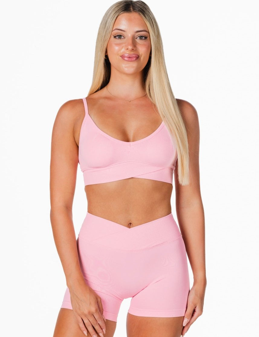Cross Over Crop - Pretty Pink - Kikiva Collection
