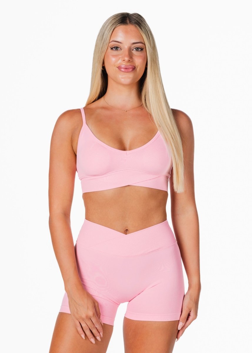 Cross Over Crop - Pretty Pink - Kikiva Collection