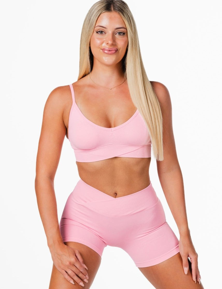 Cross Over Crop - Pretty Pink - Kikiva Collection