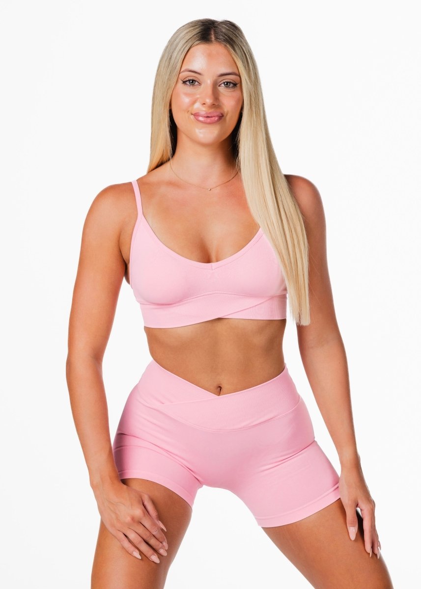 Cross Over Crop - Pretty Pink - Kikiva Collection