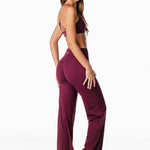 Cross Over 'Flow' Flares - Burgundy - Kikiva Collection