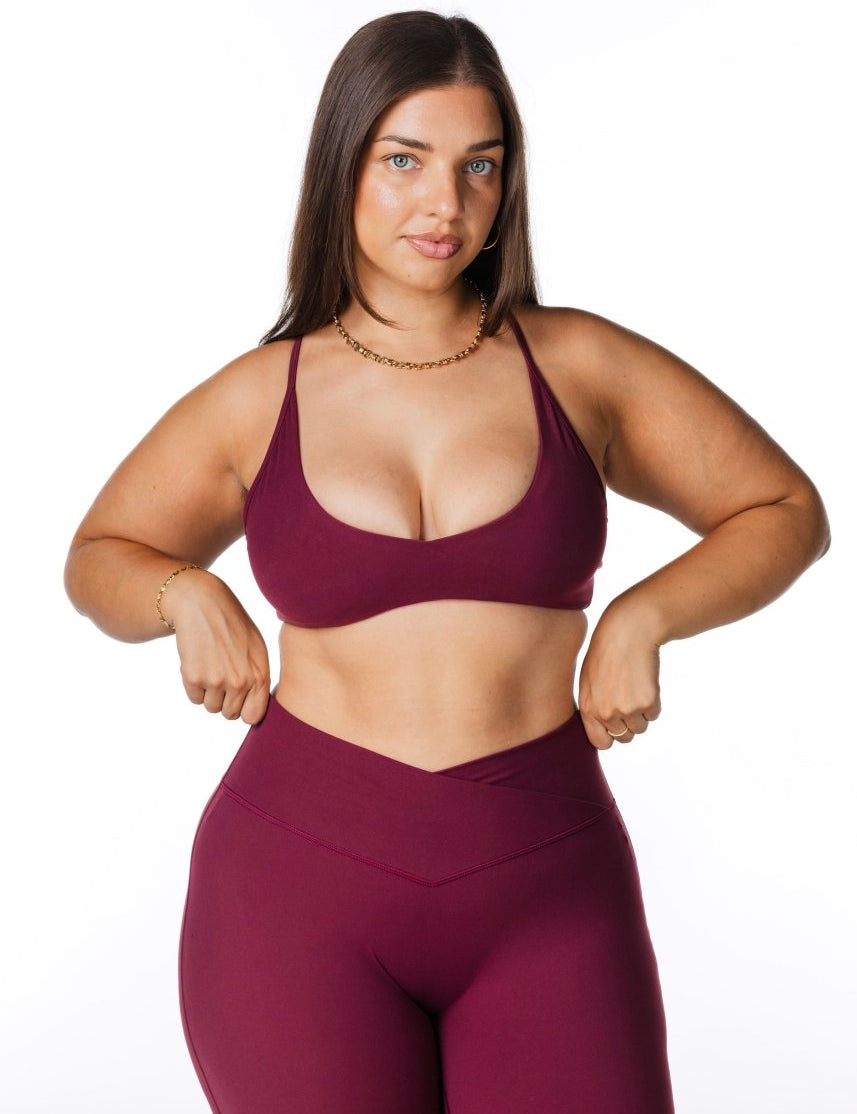 Cross Over 'Flow' Flares - Burgundy - Kikiva Collection