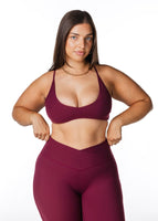 Cross Over 'Flow' Flares - Burgundy - Kikiva Collection