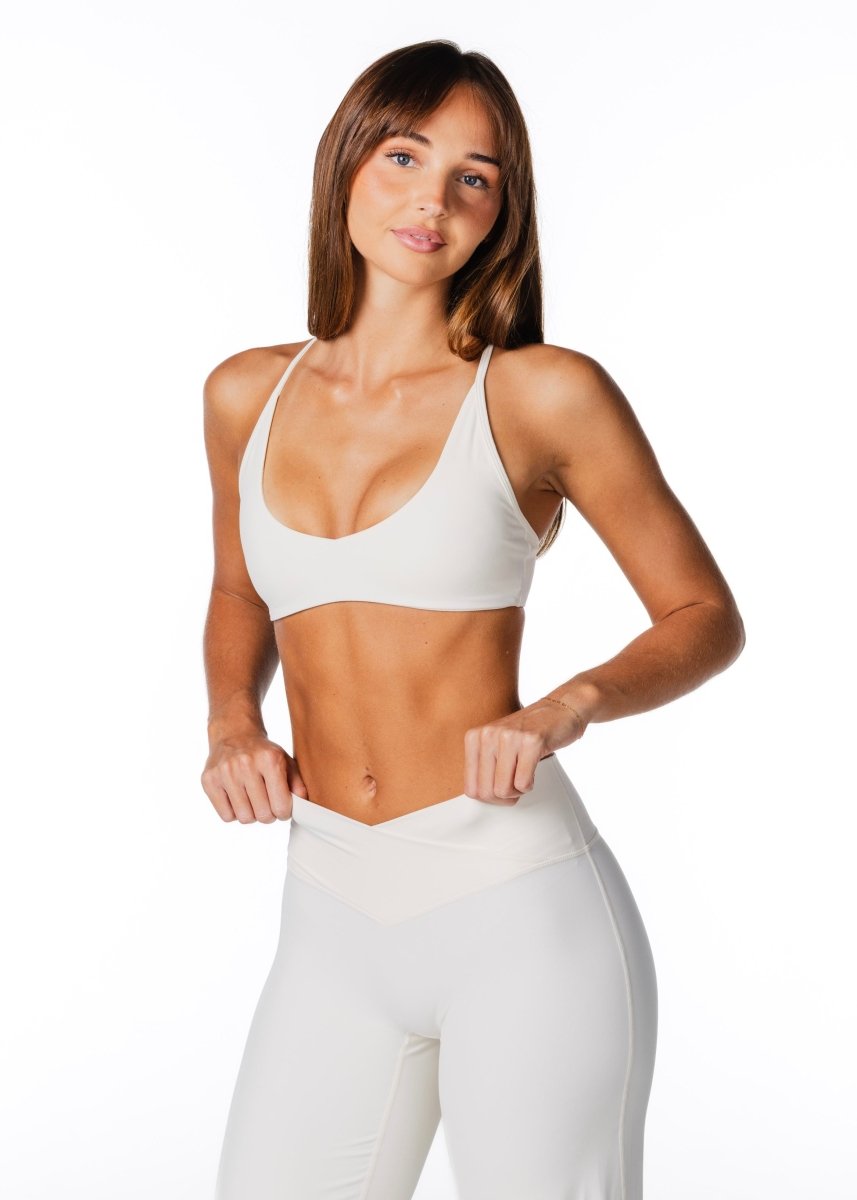 Cross Over 'Flow' Flares - Cream - Kikiva Collection