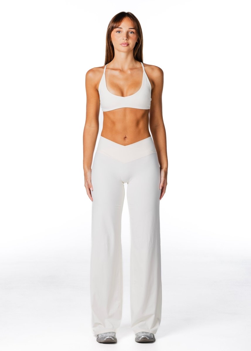 Cross Over 'Flow' Flares - Cream - Kikiva Collection