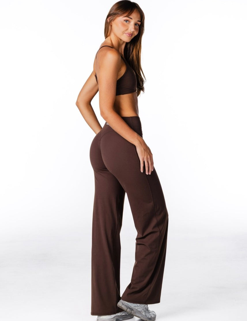 Cross Over 'Flow' Flares - Dark Choc - Kikiva Collection