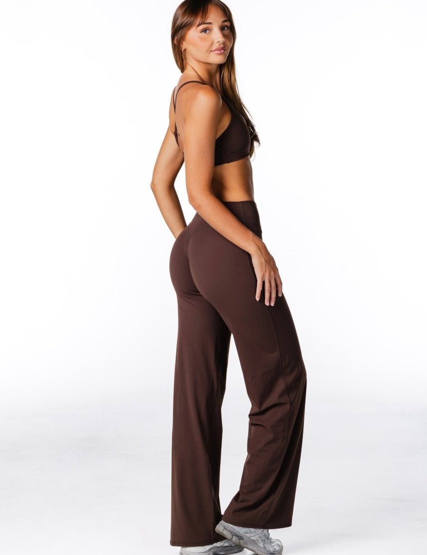 Cross Over 'Flow' Flares - Dark Choc - Kikiva Collection