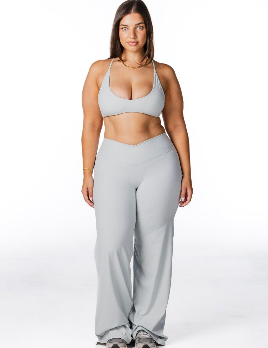 Cross Over 'Flow' Flares - Light Grey - Kikiva Collection