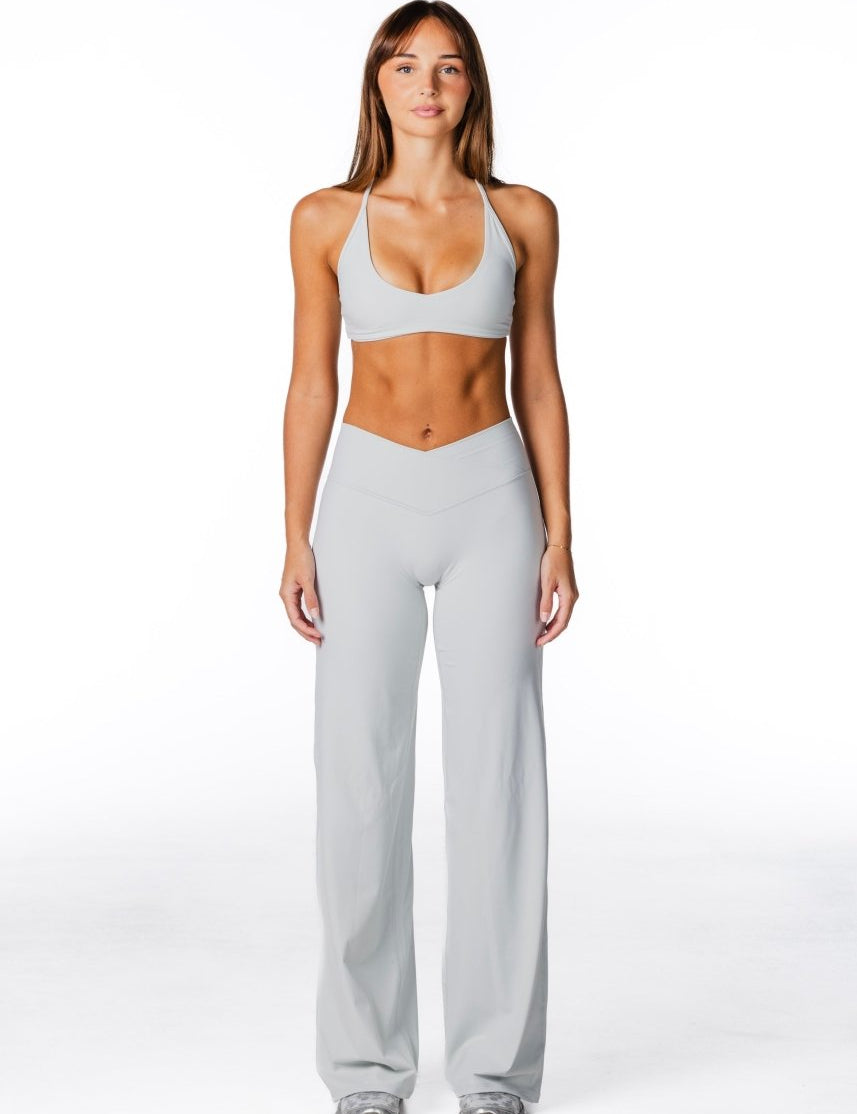 Cross Over 'Flow' Flares - Light Grey - Kikiva Collection