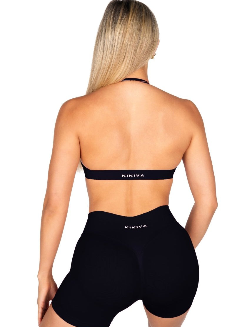Dynamic Contour Crop - Black - Kikiva Collection