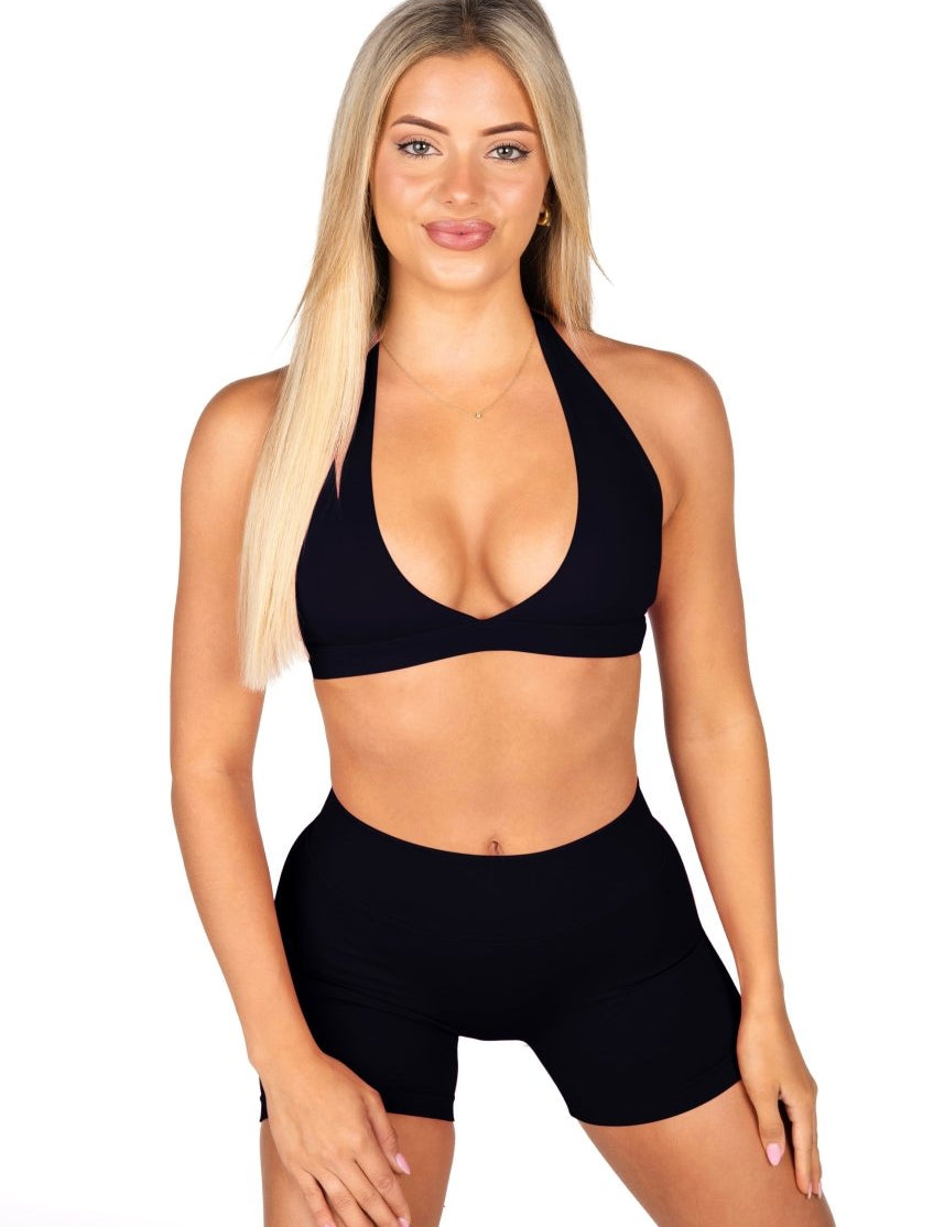 Dynamic Contour Crop - Black - Kikiva Collection