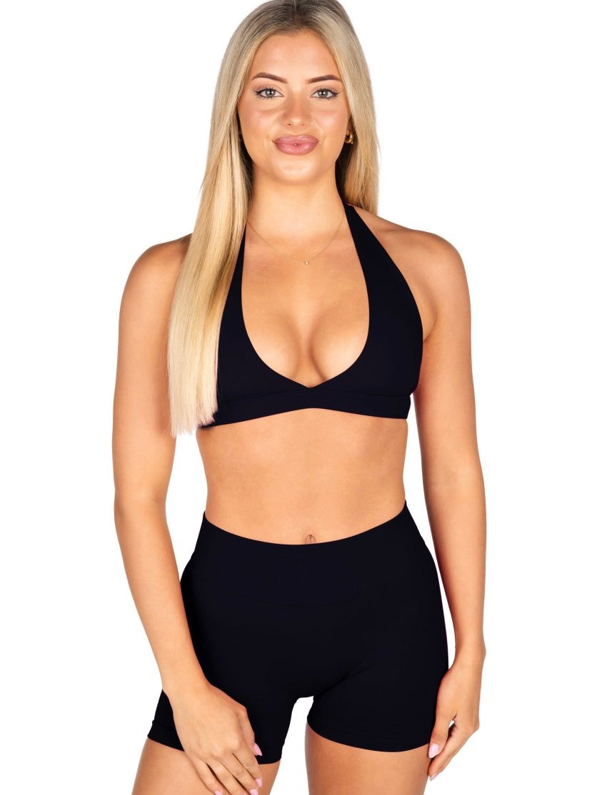Dynamic Contour Crop - Black - Kikiva Collection