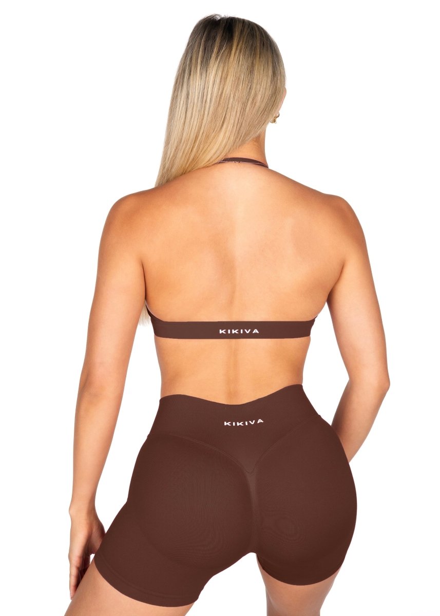 Dynamic Contour Crop - Mocha Brown - Kikiva Collection
