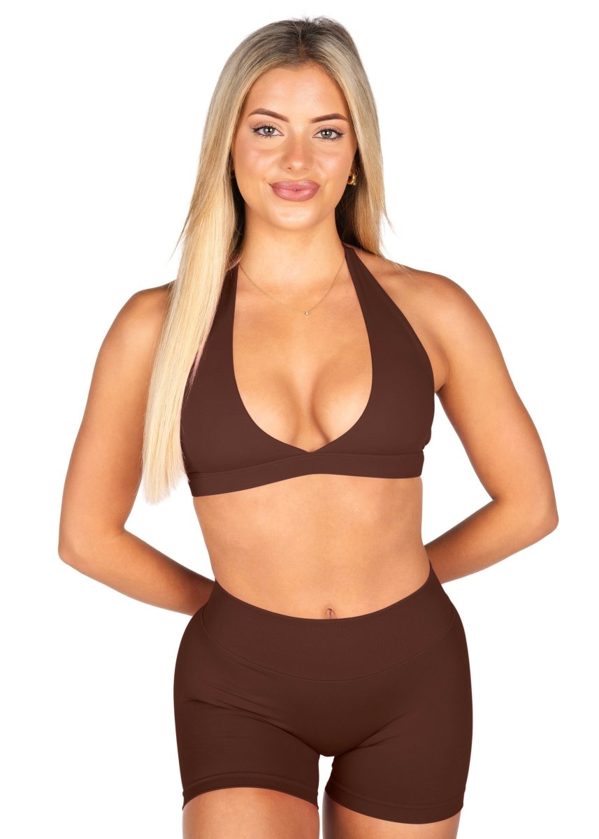 Dynamic Contour Crop - Mocha Brown - Kikiva Collection
