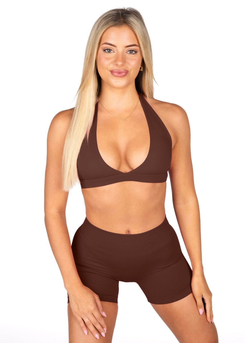Dynamic Contour Crop - Mocha Brown - Kikiva Collection