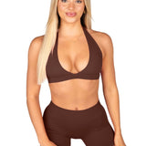 Dynamic Contour Crop - Mocha Brown - Kikiva Collection