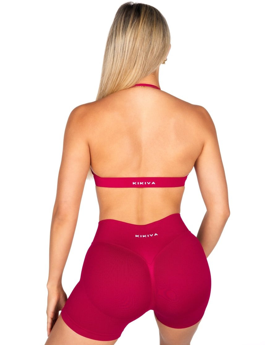 Dynamic Contour Crop - Scarlett Ruby - Red - Kikiva Collection