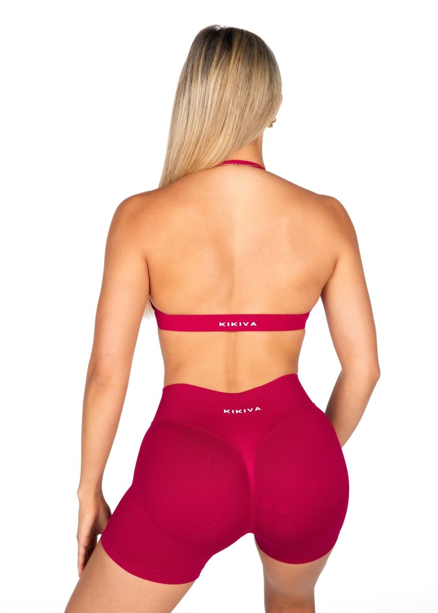 Dynamic Contour Crop - Scarlett Ruby - Red - Kikiva Collection