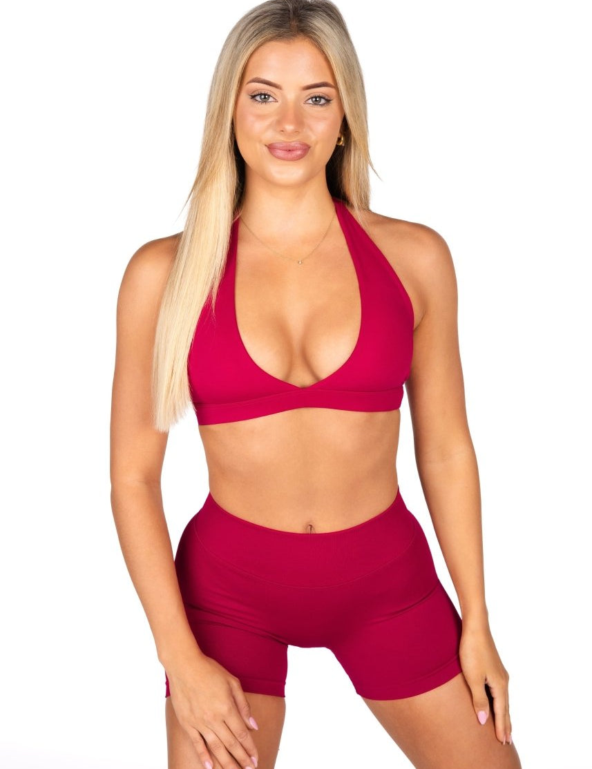 Dynamic Contour Crop - Scarlett Ruby - Red - Kikiva Collection