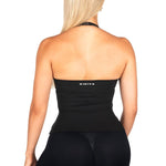 Dynamic Halter Seamless Singlet - Black - Kikiva Collection