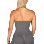 Dynamic Halter Seamless Singlet - Charcoal - Kikiva Collection