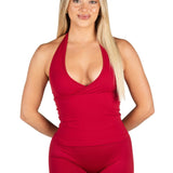 Dynamic Halter Seamless Singlet - Royal Red - Kikiva Collection