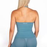 Dynamic Halter Seamless Singlet - Teal - Kikiva Collection