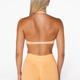 Dynamic Halter Twist Crop - Apricot - Kikiva Collection
