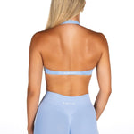 Dynamic Halter Twist Crop - Ice Blue - Kikiva Collection