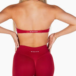 Dynamic Halter Twist Crop - Royal Red - Kikiva Collection