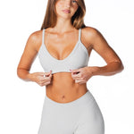 Dynamic 'Kayla' Crop - Ash Grey - Kikiva Collection