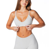 Dynamic 'Kayla' Crop - Ash Grey - Kikiva Collection