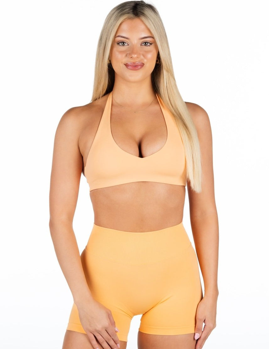 Dynamic Staple Halter Crop - Apricot - Kikiva Collection