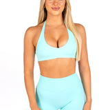 Dynamic Staple Halter Crop - Aquamarine - Kikiva Collection