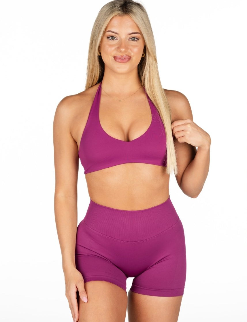 Dynamic Staple Halter Crop - Blossom - Berry - Kikiva Collection