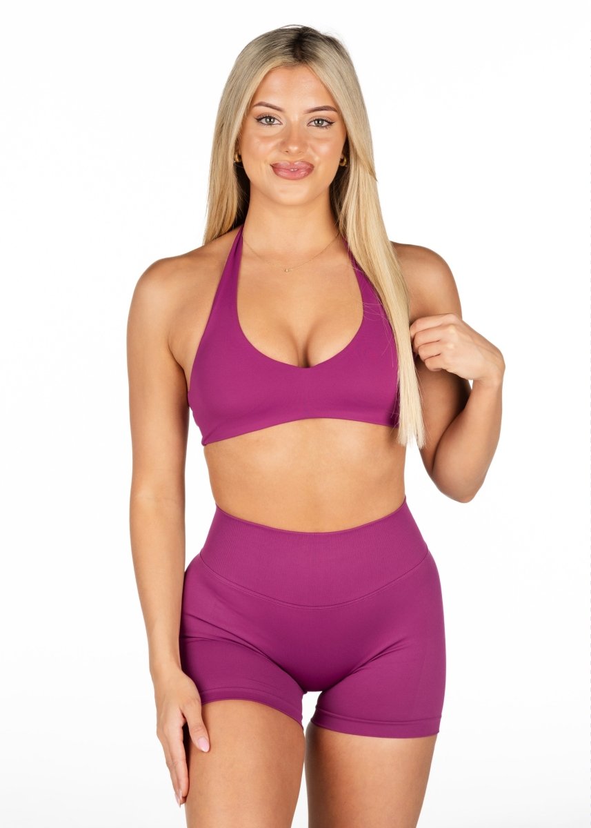 Dynamic Staple Halter Crop - Blossom - Berry - Kikiva Collection