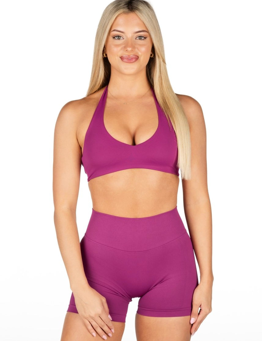 Dynamic Staple Halter Crop - Blossom - Berry - Kikiva Collection