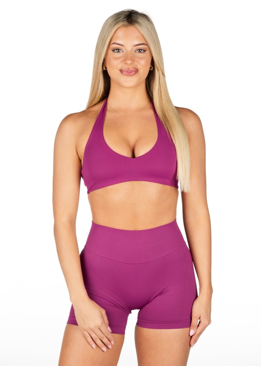 Dynamic Staple Halter Crop - Blossom - Berry - Kikiva Collection