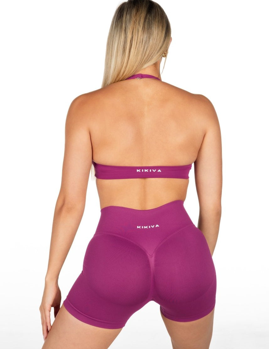 Dynamic Staple Halter Crop - Blossom - Berry - Kikiva Collection