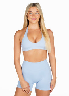 Dynamic Staple Halter Crop - Ice Blue - Kikiva Collection