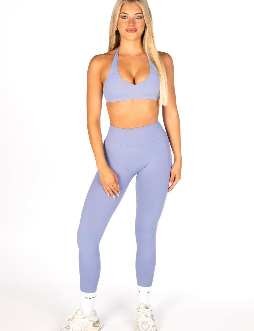 Dynamic Staple Halter Crop - Indigo Blue - Kikiva Collection