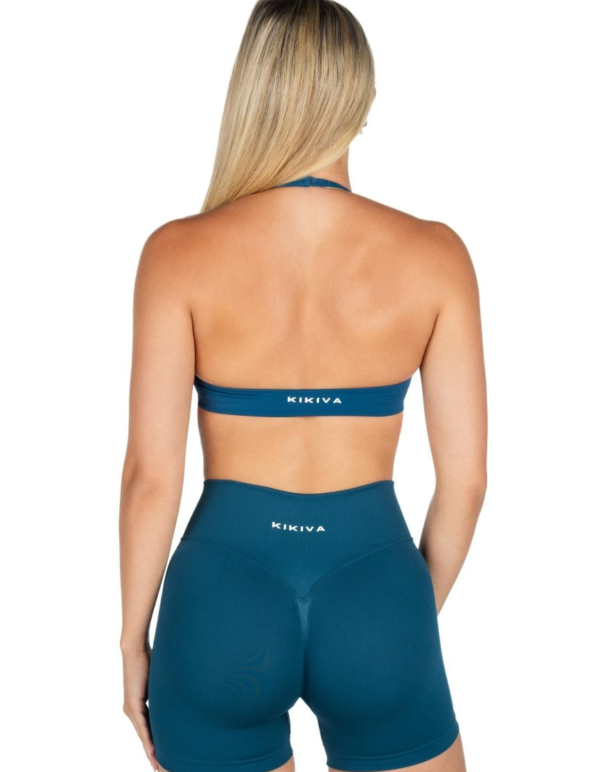 Dynamic Staple Halter Crop - Midnight - Kikiva Collection