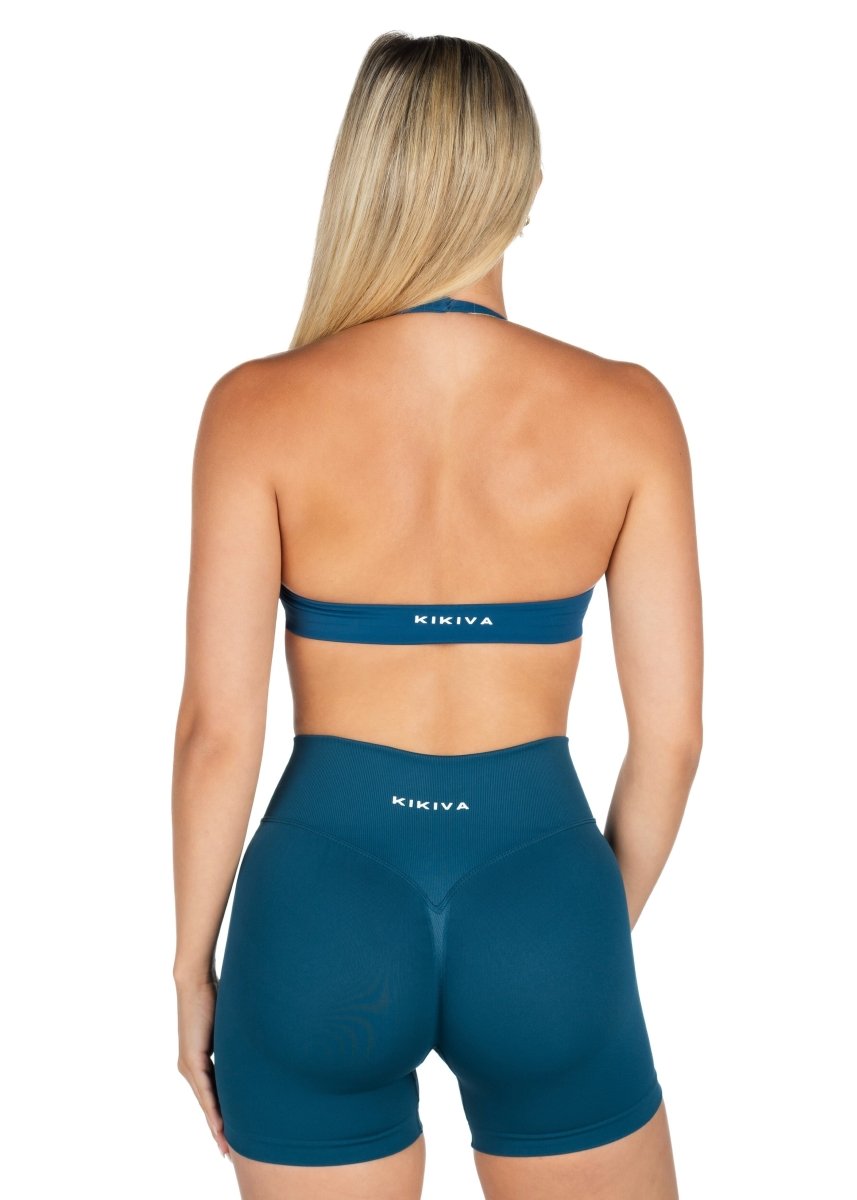 Dynamic Staple Halter Crop - Midnight - Kikiva Collection