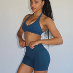 Dynamic Staple Halter Crop - Midnight - Kikiva Collection