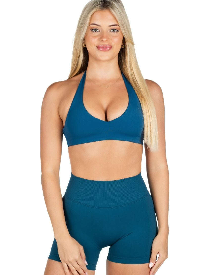 Dynamic Staple Halter Crop - Midnight - Kikiva Collection