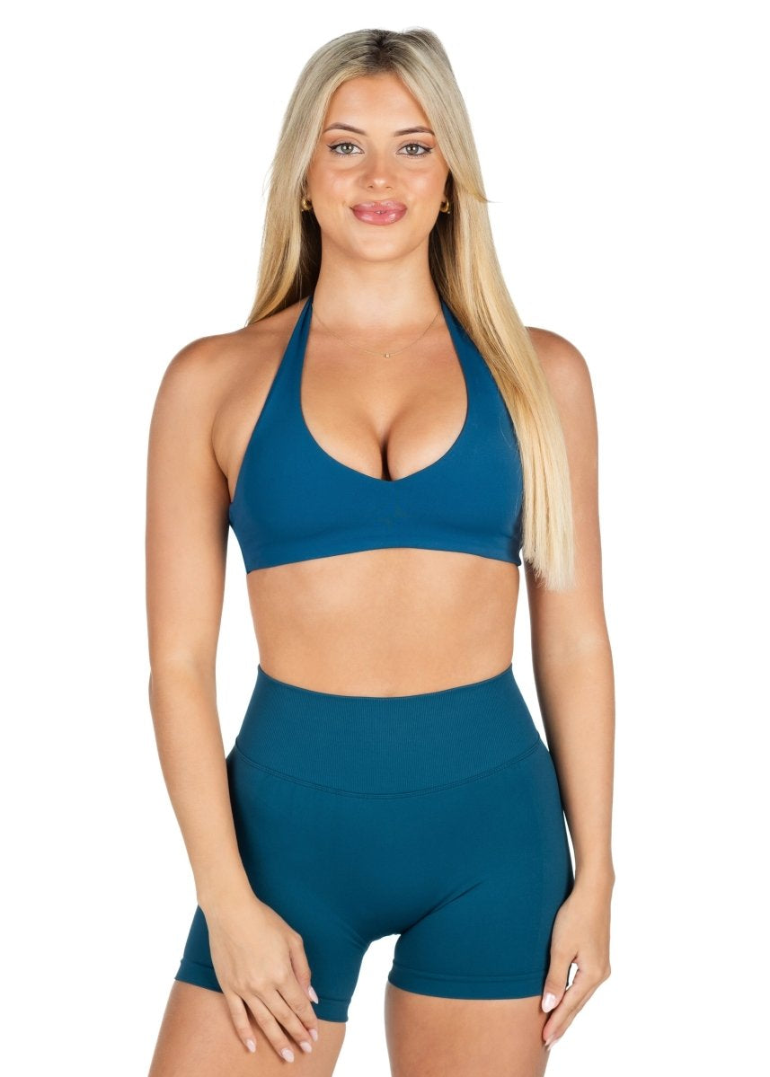 Dynamic Staple Halter Crop - Midnight - Kikiva Collection