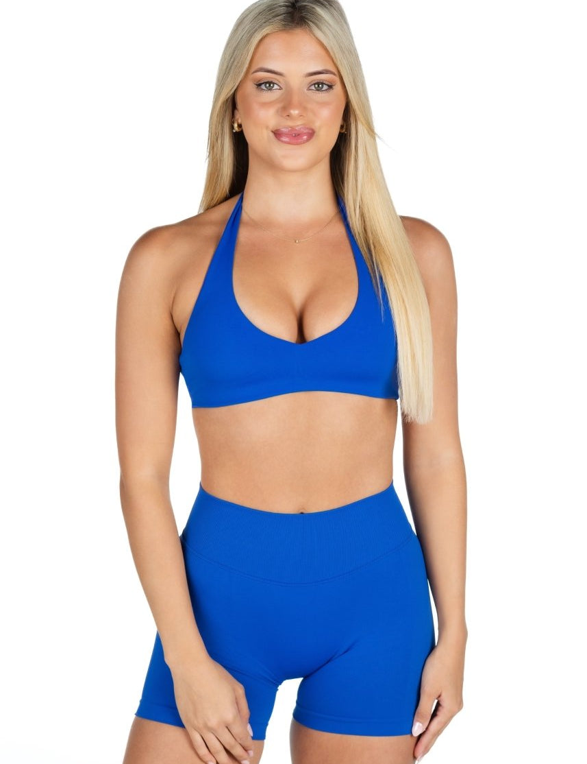 Dynamic Staple Halter Crop - Royal Cobalt - Kikiva Collection