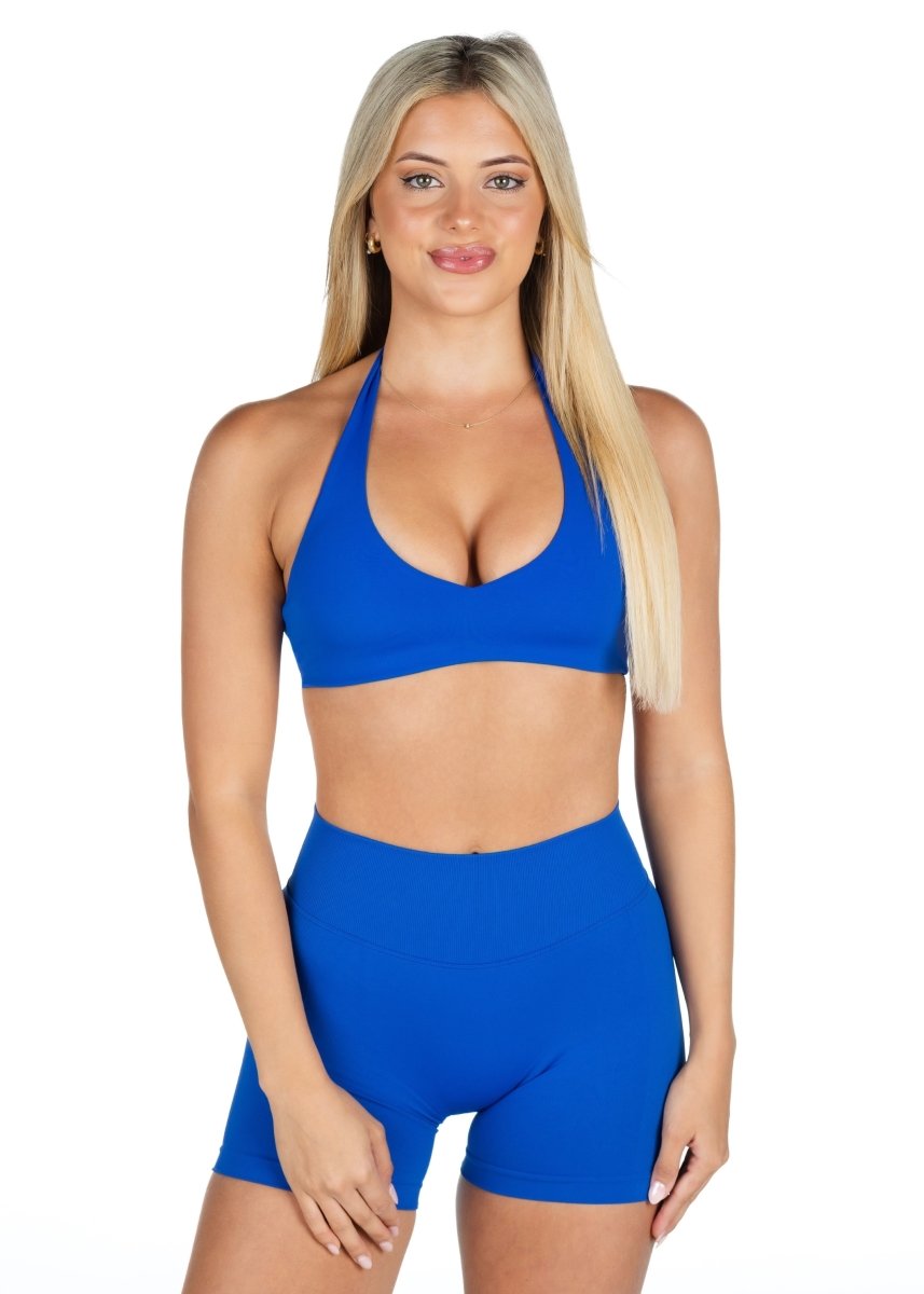 Dynamic Staple Halter Crop - Royal Cobalt - Kikiva Collection